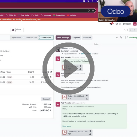 Odoo 101 webinar replay: leer de Odoo basics.
